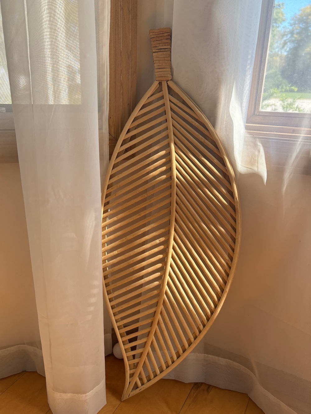 🤍Natural Woven Leaf Wall Decor🤍